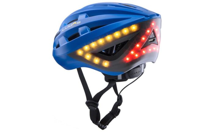 Lumos Kickstart Bike Helmet Blue back