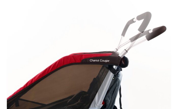 Thule Chariot Cougar 2 Red, incl. bike set rear