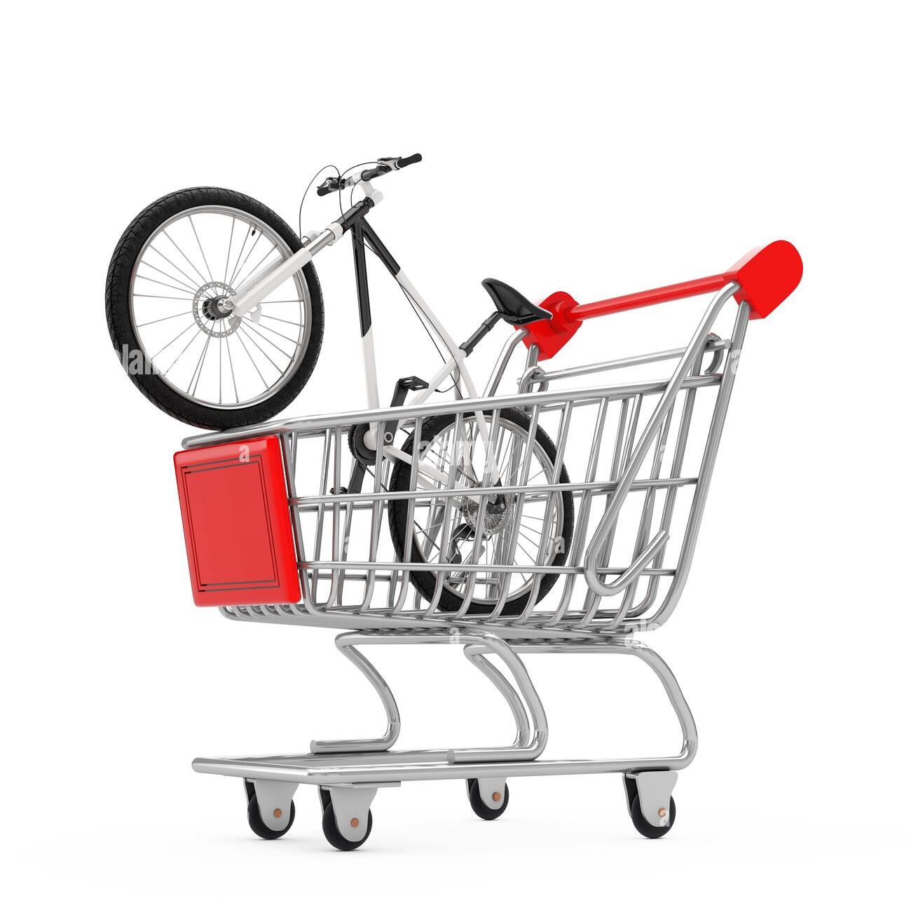 Shopping cart with a mountain bike | Buy bikes online