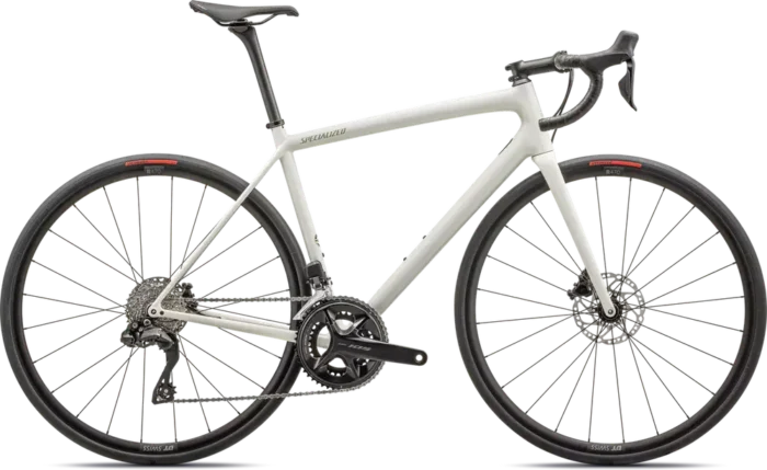 Specialized Aethos Comp - Shimano 105 Di2 – 2025 - Gloss Dune White - Metallic Spruce