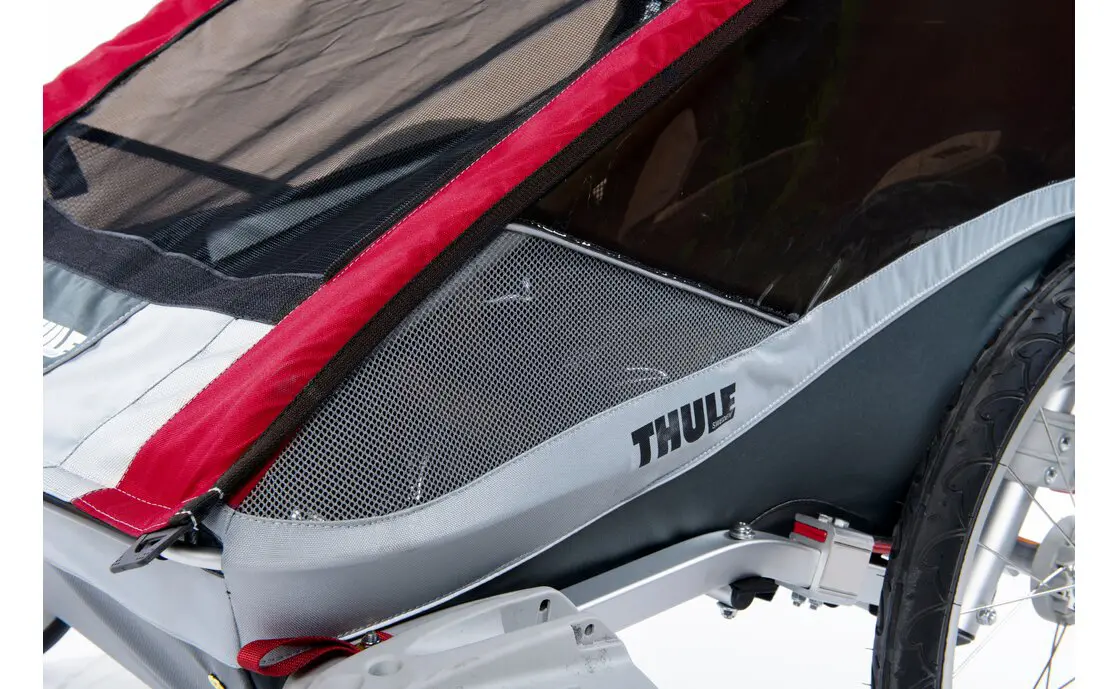 Thule Chariot Cougar 2 Rosso, incl. seggiolino bici