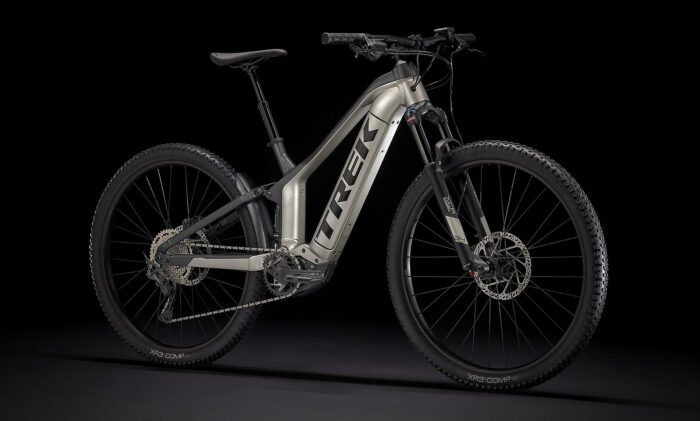 Trek Powerfly FS 4 (Matte Gunmetal-Matte Black) black background