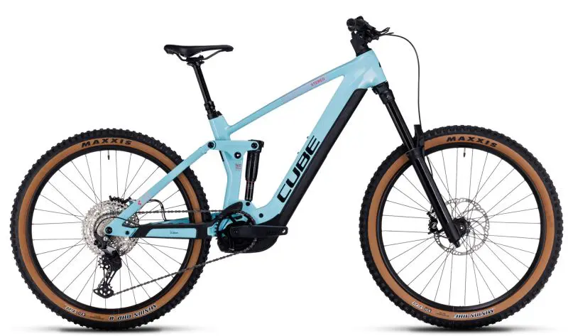 Cube Stereo Hybrid 160 HPC Race 750 27.5 isblå og sort